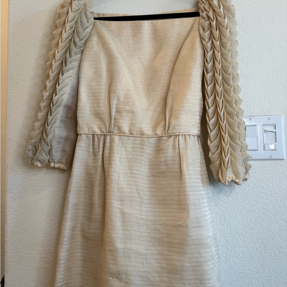 Vintage 60s Extremely rare accordion sleeve dress - Picture 3 of 5